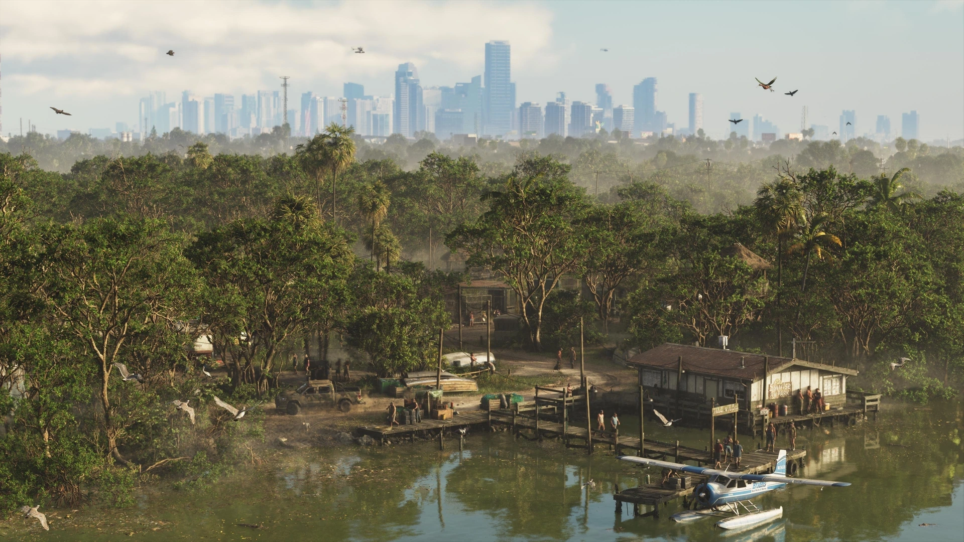 GTA VI wykorzystuje Grassrivers, by woda, dzika przyroda i widoczność stały się częścią podróżowania